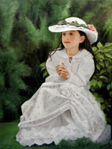 Little Girl in White, a painting by Thomas Baker